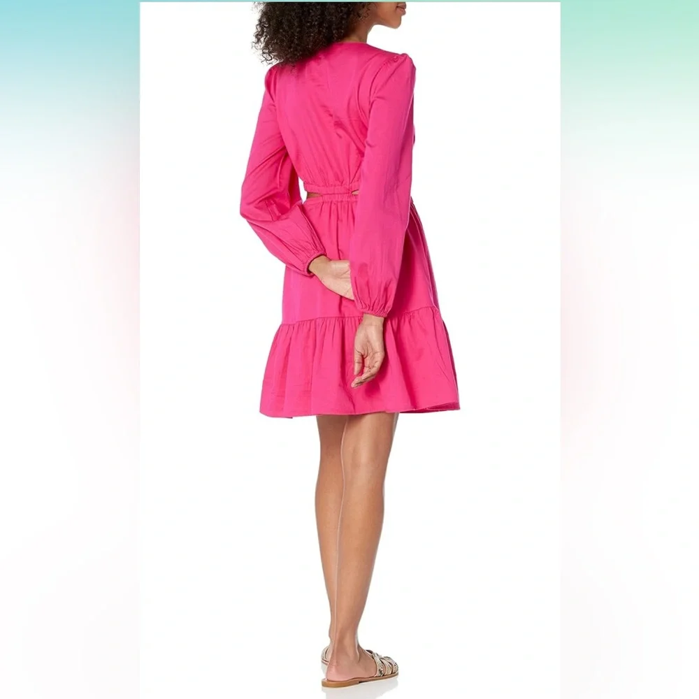 NWT The Drop Women's Sita Short Cut Out Cotton Sateen Dress - Picture 2 of 7